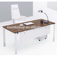 Heat sale modern executive desk set design brown melamine + zebra upholstery, Pro office furniture factory (JO4062-2)